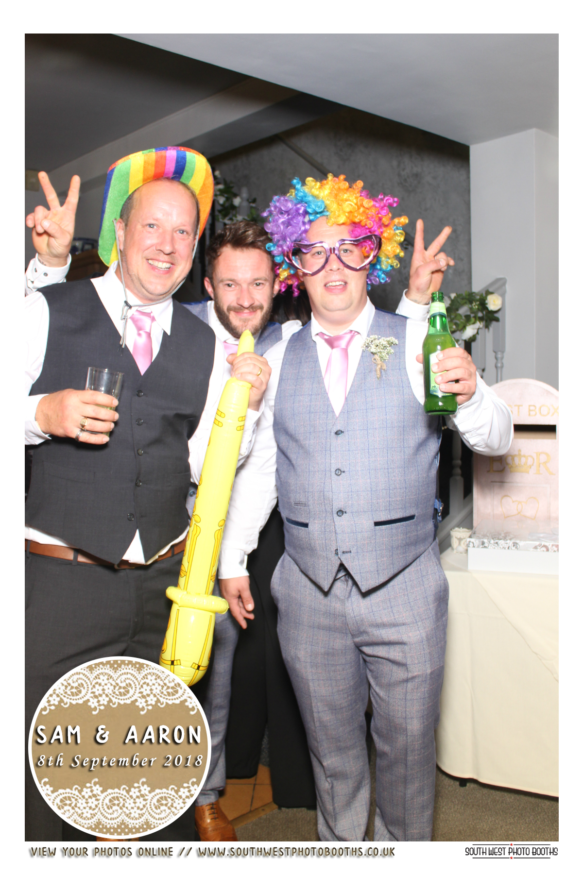 Sam and Aaron | View more photos from the event at gallery.southwestphotobooths.co.uk/u/SWPB/Sam-and-Aaron